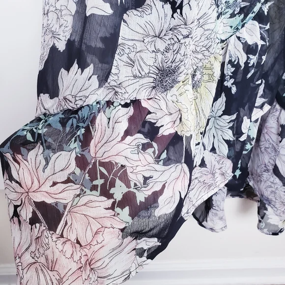 Band of Gypsies Blue Floral Dress - Picture 9 of 15